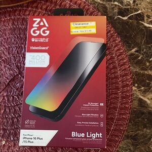 ZAGG VisionGuard Screen Protector for iPhone 15 Plus - Black